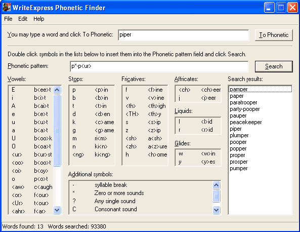 Phonetic Finder WriteExpress Phonetic Finder WriteExpress